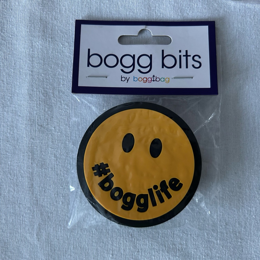 Bogg Bag Bits Smiley Face #BoggLife Hashtag Accessory